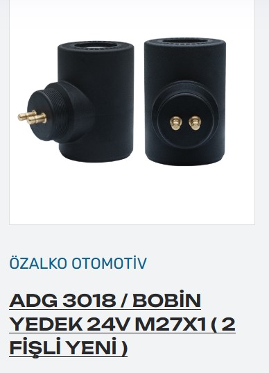 BOBIN YEDEK 24V M27X1 2 FISLI YENI